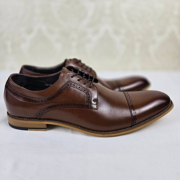 Stacey Adams Size 16M Brown Dickinson Cap Toe Oxfords Leather Office Career NWT main image 7